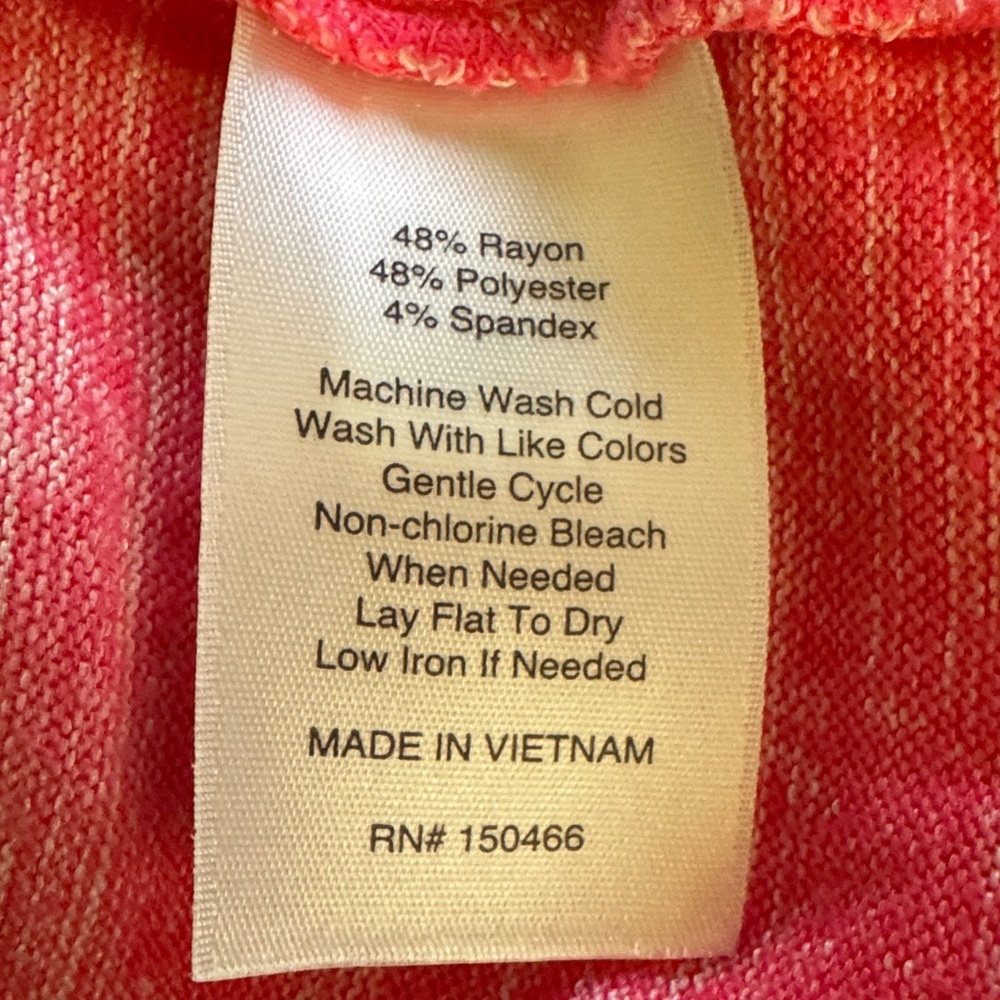 Market & Spruce Ombré Hoodie Top | Pink & Yellow Dip Dye | Women’s 2XL - Picture 4 of 8